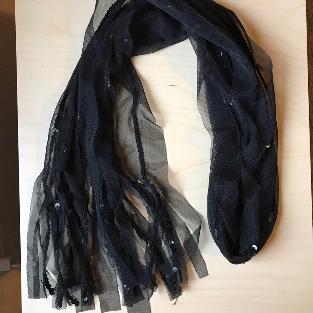 Chiffon and Sequin Scarf